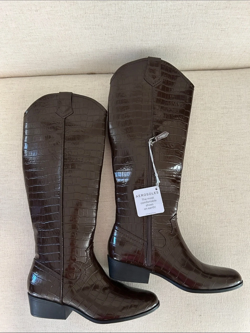 Aerosoles Cadence Western Boot, Brown, Size 7, NEW with tags, no box
